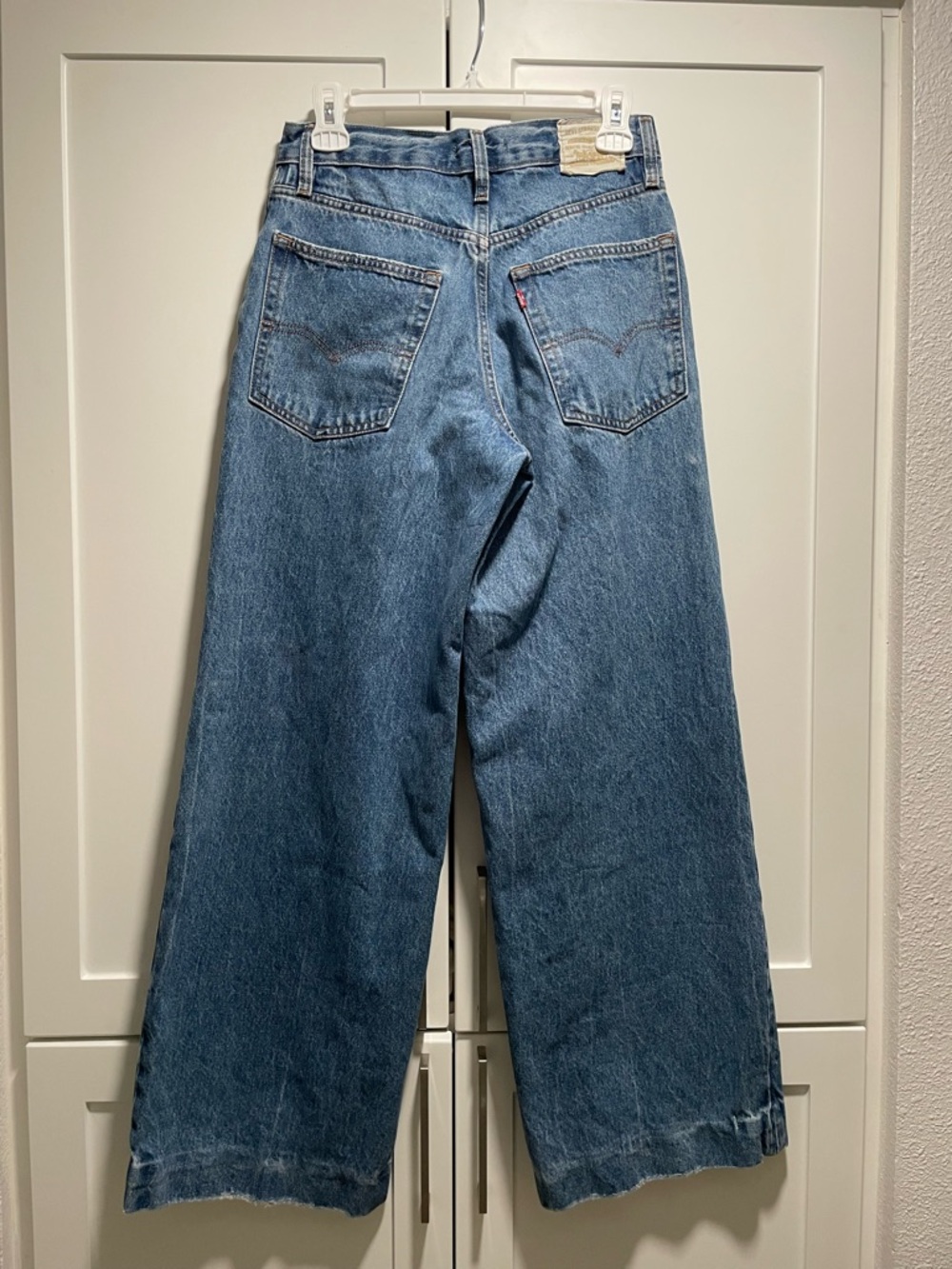 Levi’s Premium XL Baggy Straight Jeans Low Fi Prep Medium Wash - Picture 4 of 7
